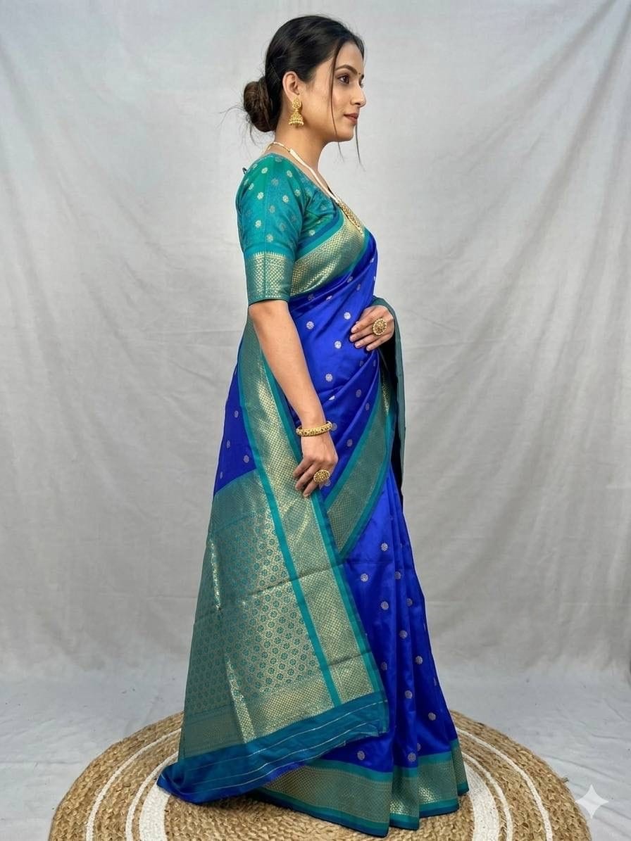 Banarasi Kanjivaram Style Cotton Silk Saree